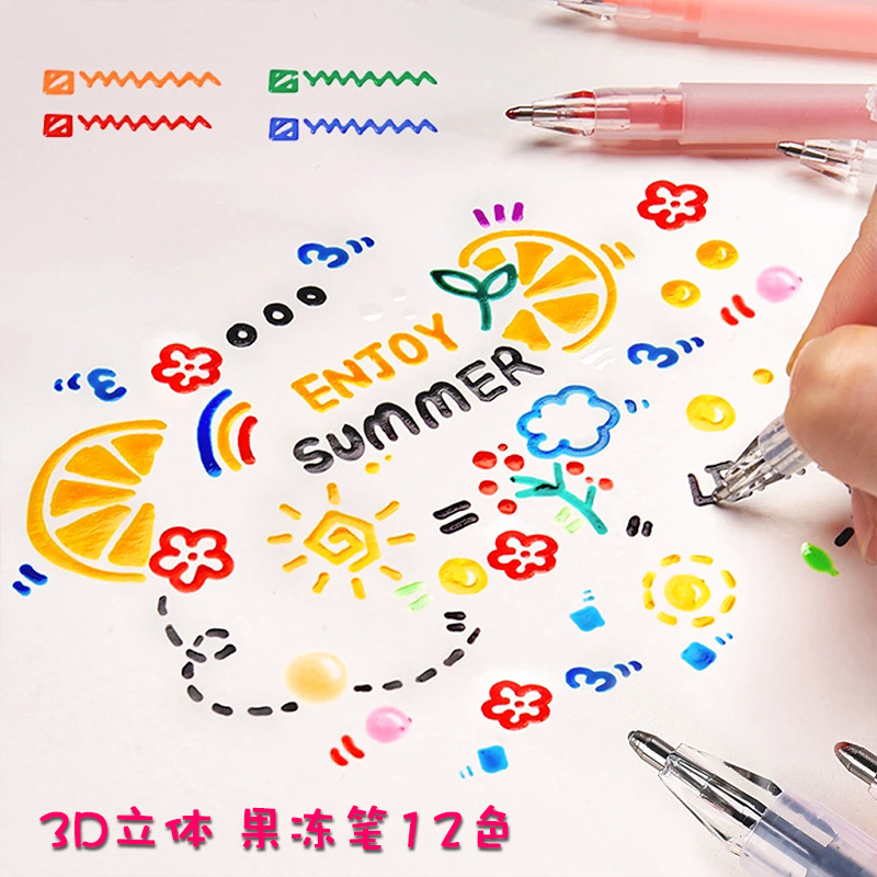 Illustration Marker Set - ثلاثية الأبعاد ثلاثية الأبعاد هلام القلم