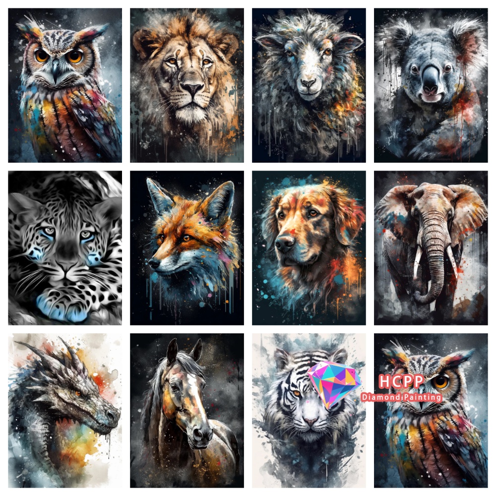 Art Craft Lion - طقم رسم بالألماس على شكل حيوانات