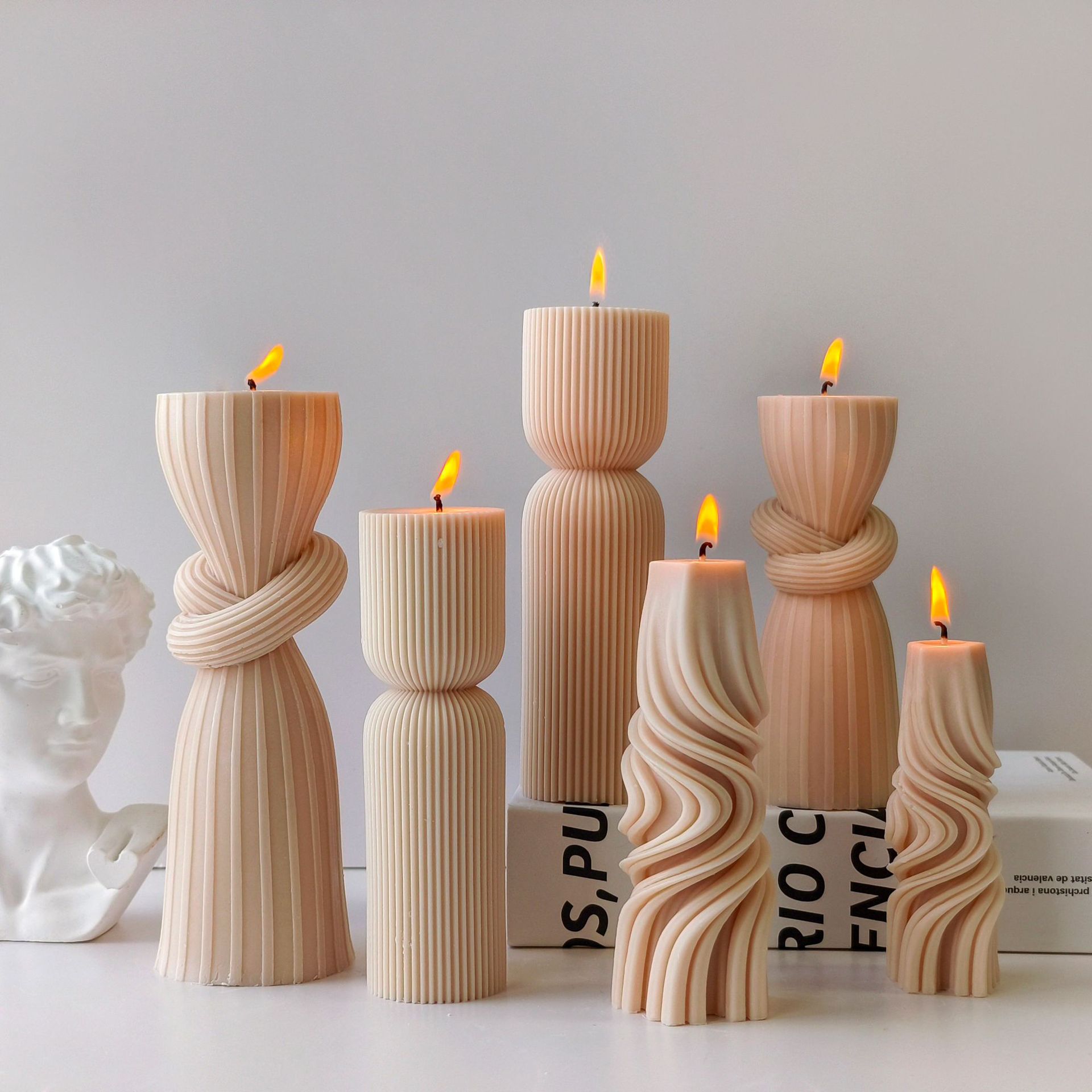 Soy Candle Fragrance Oil - مخطط اسطوانة رائحة شمعة قالب من