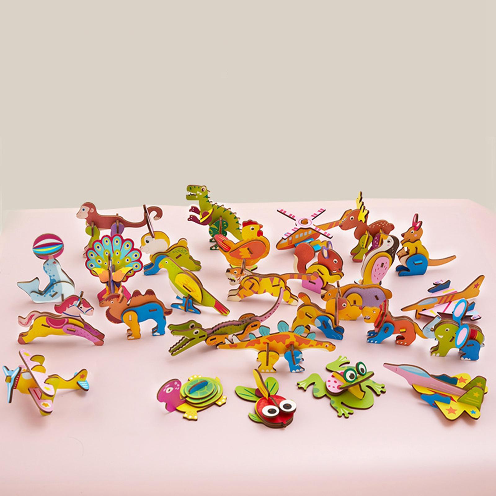 Art Craft For Kindergarten - لعبة تركيب خشبية ثلاثية الأبعاد بتصميم