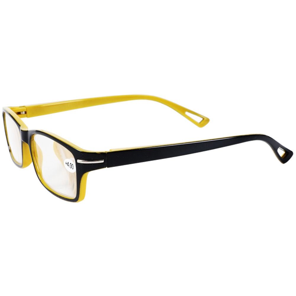 Art Craft Glasses - الرجعية PC البلاستيك نظارات للقراءة أصفر