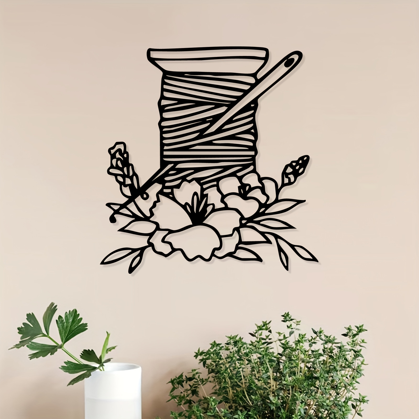 Art Craft Mother'S Day - لوحة جدارية معدنية بتصميم بكرة خيط