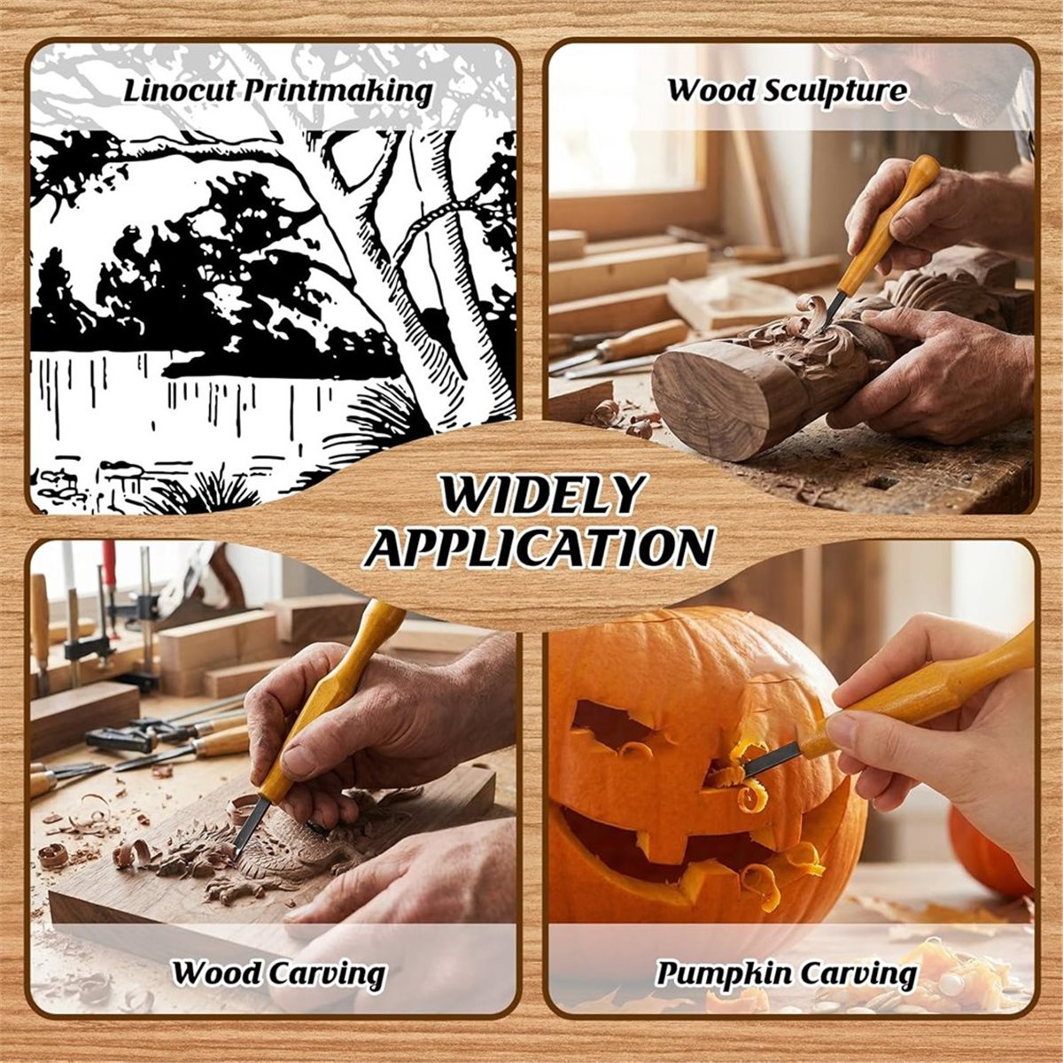 Linocut Carving Tool - مجموعة أدوات نحت من 5 قطع