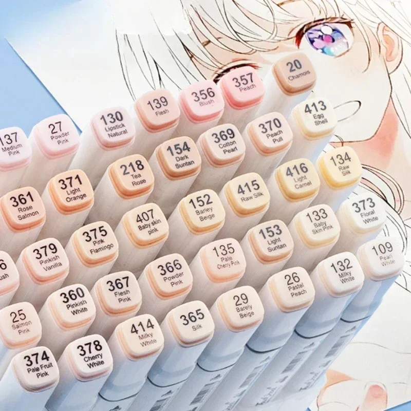 Illustration Marker Set - 6/12/24/30 لون لون البشرة مجموعة أقلام