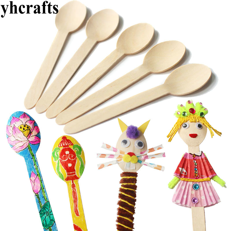 Art Craft For Kindergarten - 20 قطعة/الوحدة. ملعقة خشبية للفنون والحرف