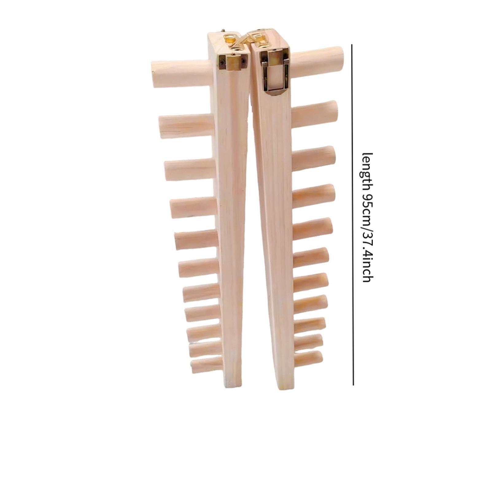 إطار نسيج خشبي سميك بلون خشبي  - مراجعة Loom Weaving Frame وسعره
