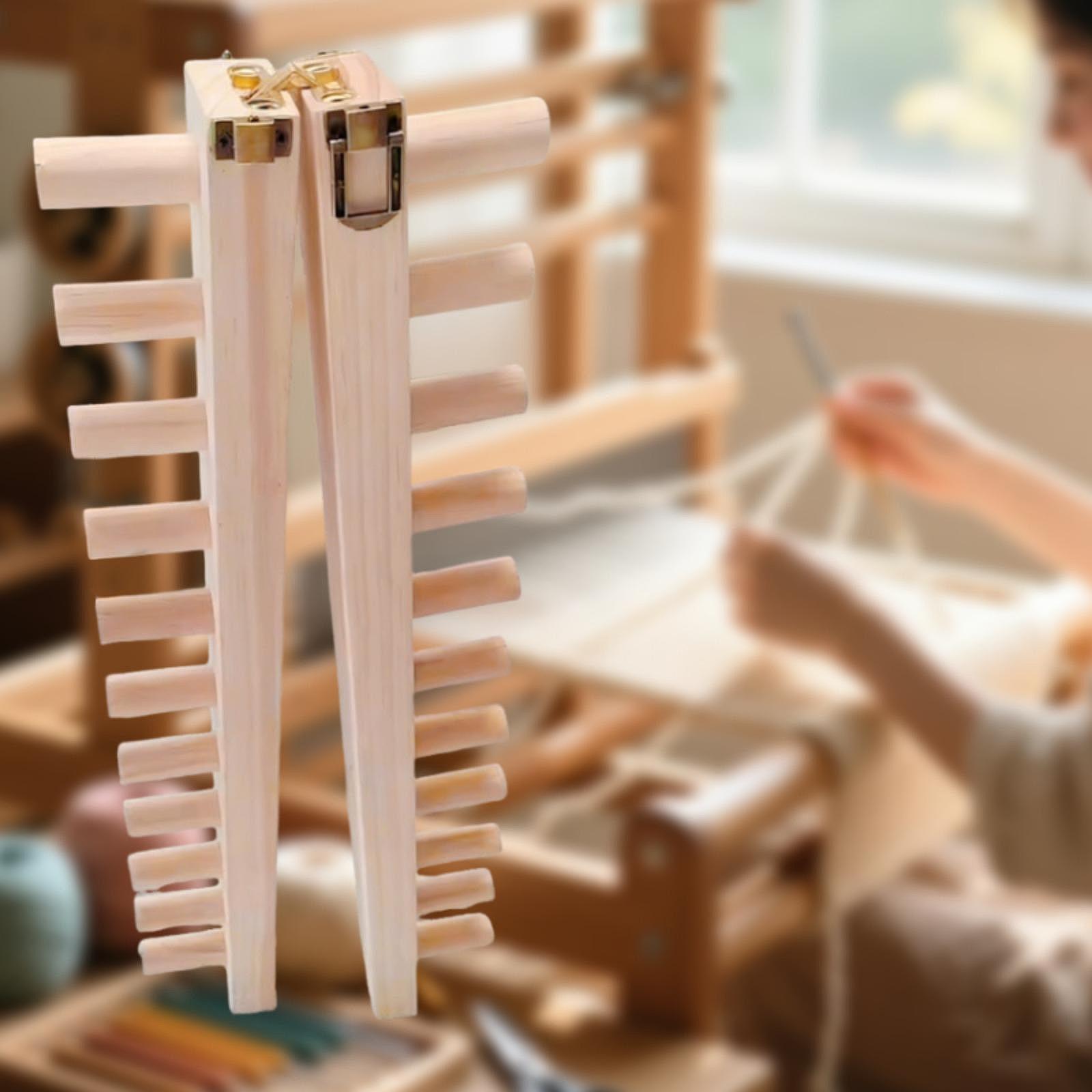 إطار نسيج خشبي سميك بلون خشبي  - مراجعة Loom Weaving Frame وسعره