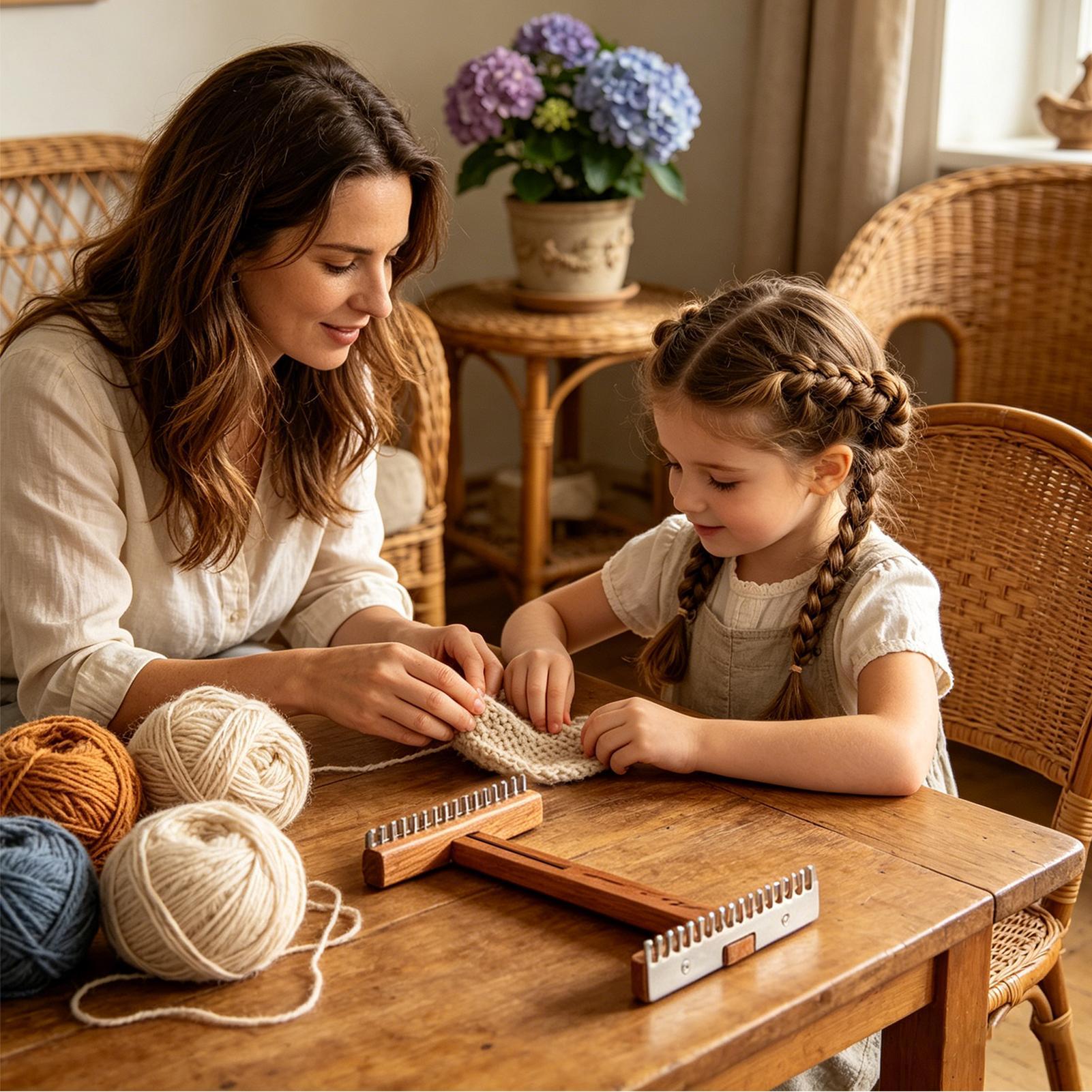 آلة نول نسيج خشبية بإطار قابل  - مراجعة Loom Weaving Frame وسعره