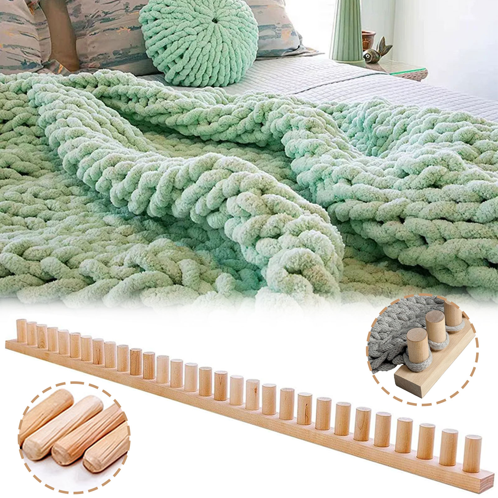 إطار نول خشبي، أنوال بطانية غز - مراجعة Loom Weaving Frame وسعره
