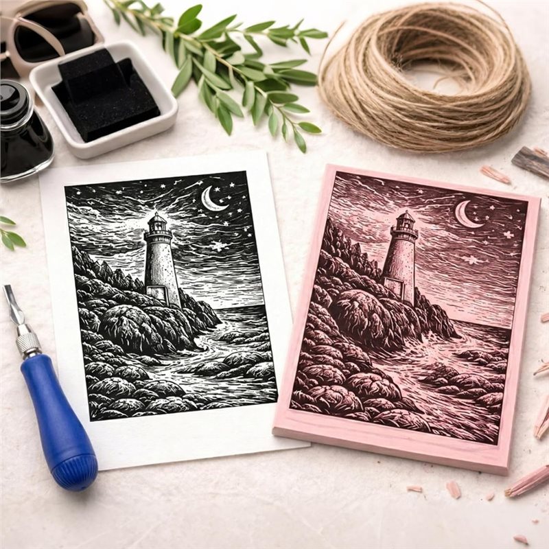 مجموعة أدوات طباعة لينوليوم طا - مراجعة Linocut Carving Tool وسعره