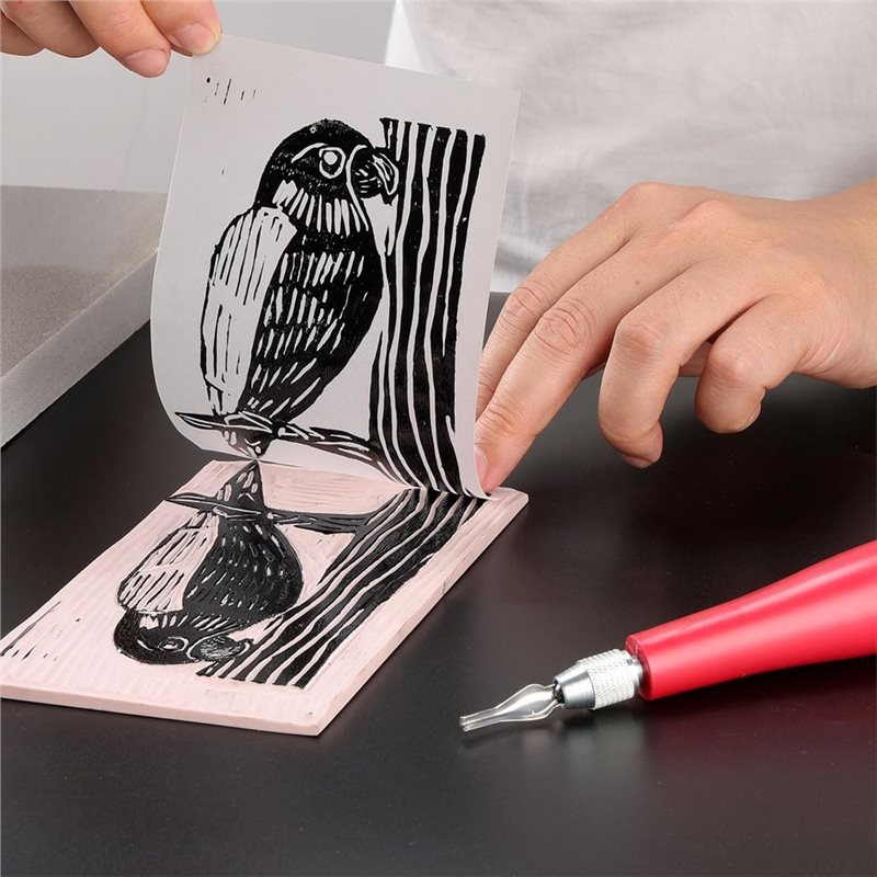 أدوات نحت اللينوكوت - للطباعة  - مراجعة Linocut Carving Tool وسعره