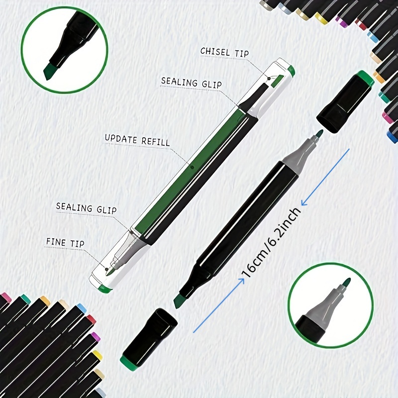 أقلام تخطيط دائمة احترافية - م - مراجعة Illustration Marker Set وسعره