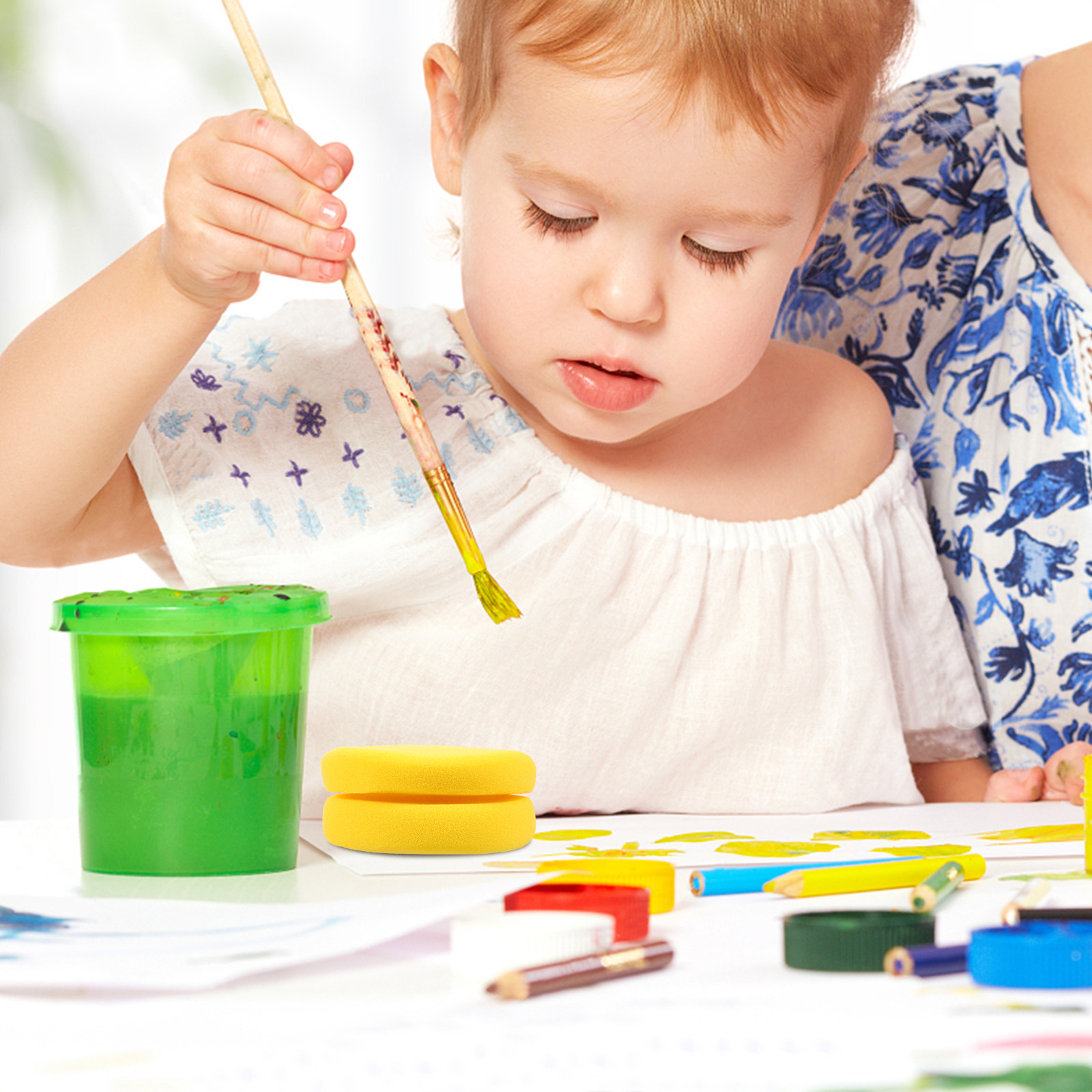 قطعتان من إسفنج الرسم الدائري، - مراجعة Art Craft For Kindergarten وسعره