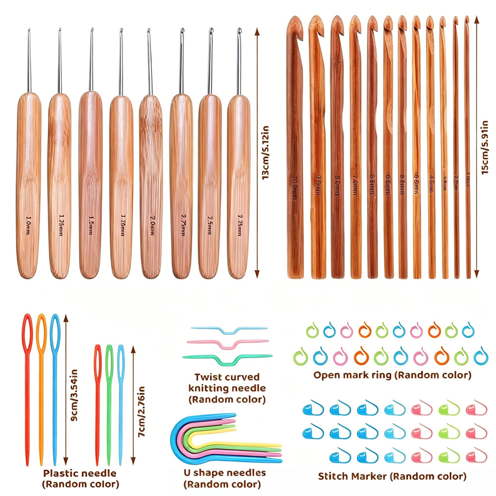 مجموعة من 74 قطعة من إبر الكرو - مراجعة Art Craft Store وسعره