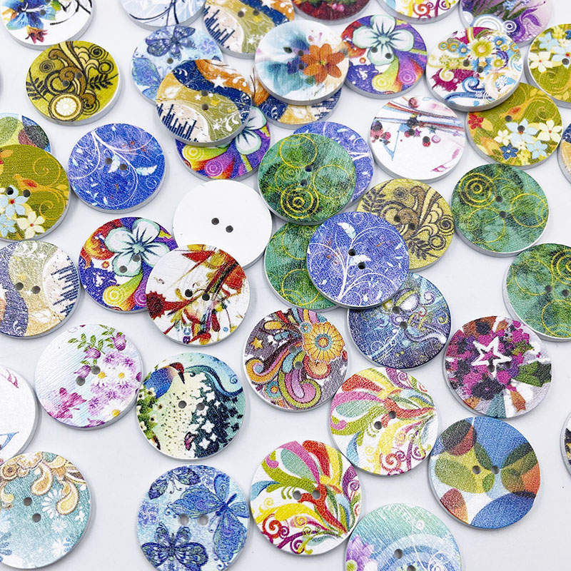 أزرار خشبية مزينة بزهور مختلطة - مراجعة Art Craft Kite وسعره