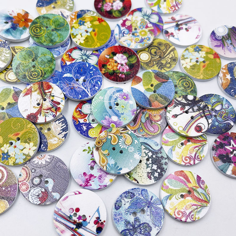 أزرار خشبية مزينة بزهور مختلطة - مراجعة Art Craft Kite وسعره
