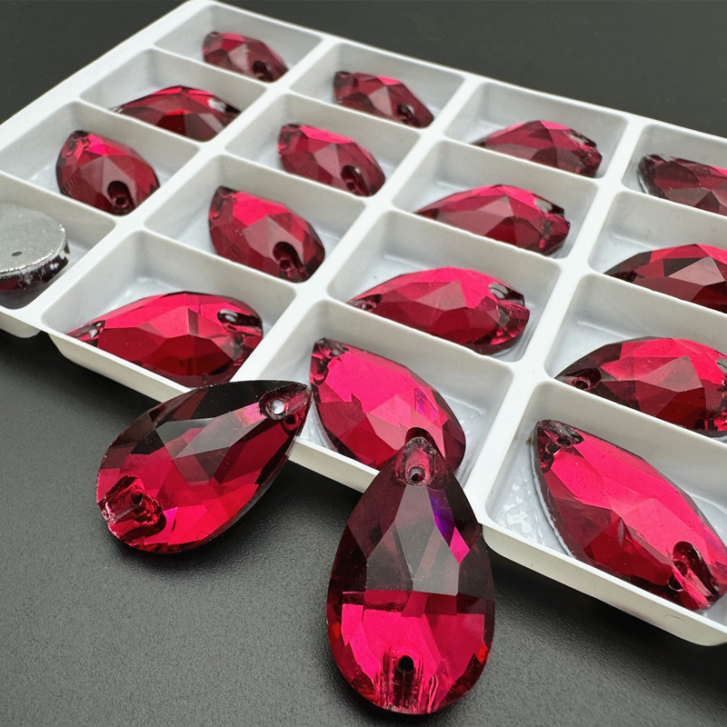 فوشيا اللون دمعة الزجاج خياطة  - مراجعة Art Craft Glasses وسعره