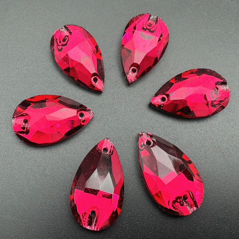 فوشيا اللون دمعة الزجاج خياطة  - مراجعة Art Craft Glasses وسعره