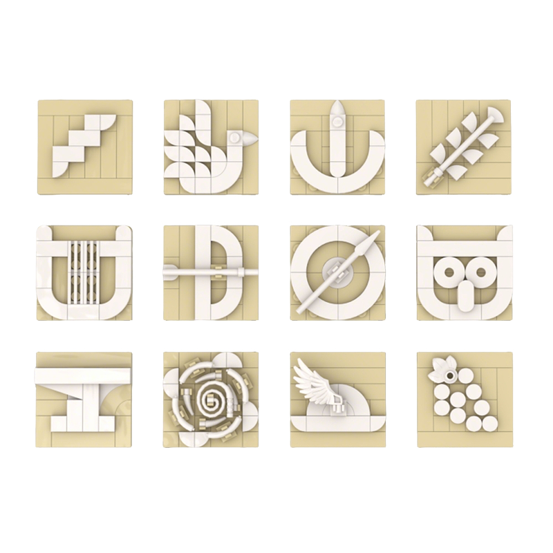 306 قطعة من نماذج منحوتات MOC  - مراجعة Art Craft Logo Ideas وسعره