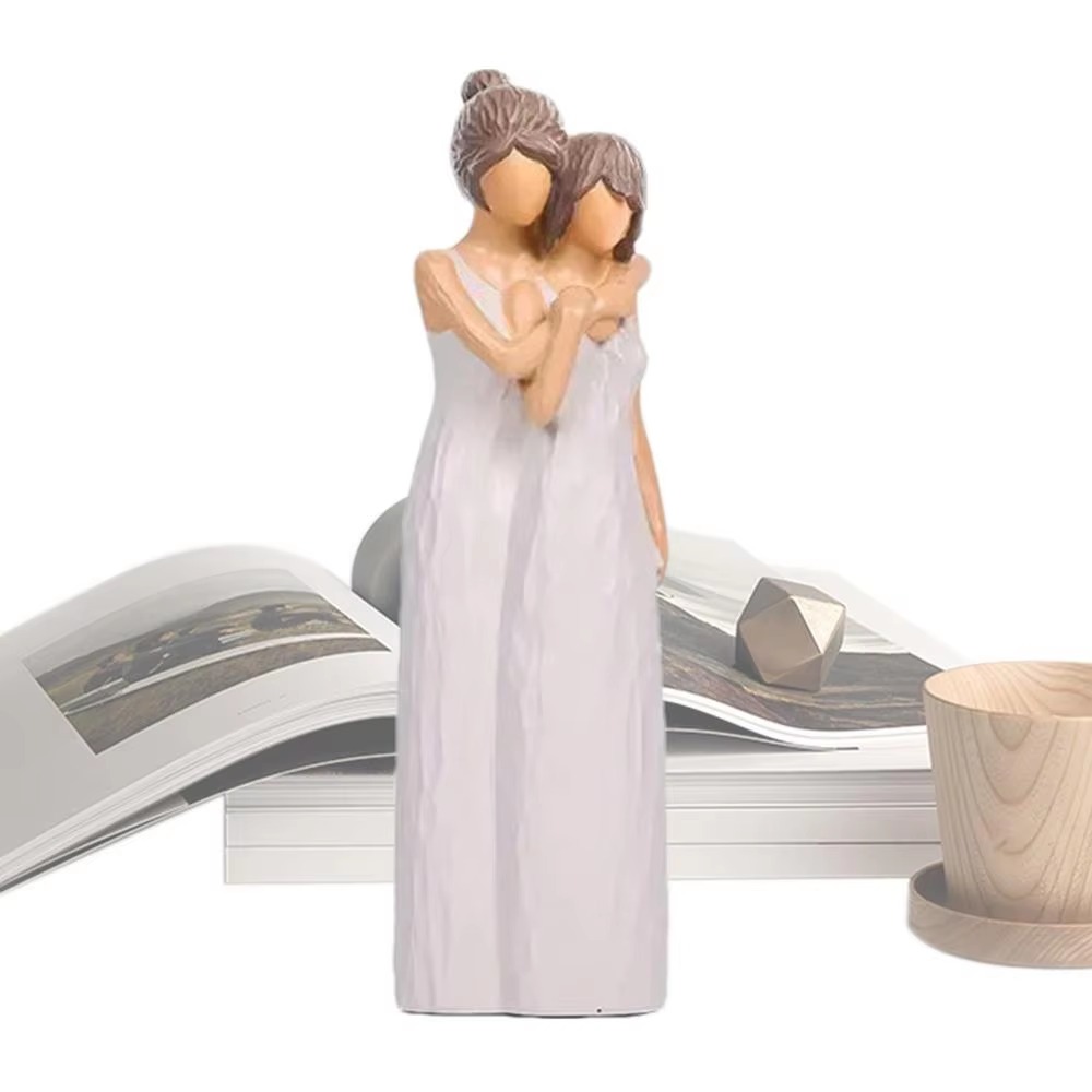 تمثال أم وابنتها مرسوم يدويًا  - مراجعة Art Craft Mother'S Day وسعره