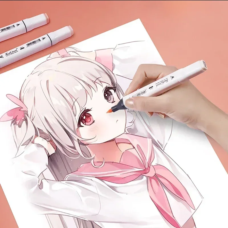 6/12/24/30 لون لون البشرة مجمو - مراجعة Illustration Marker Set وسعره