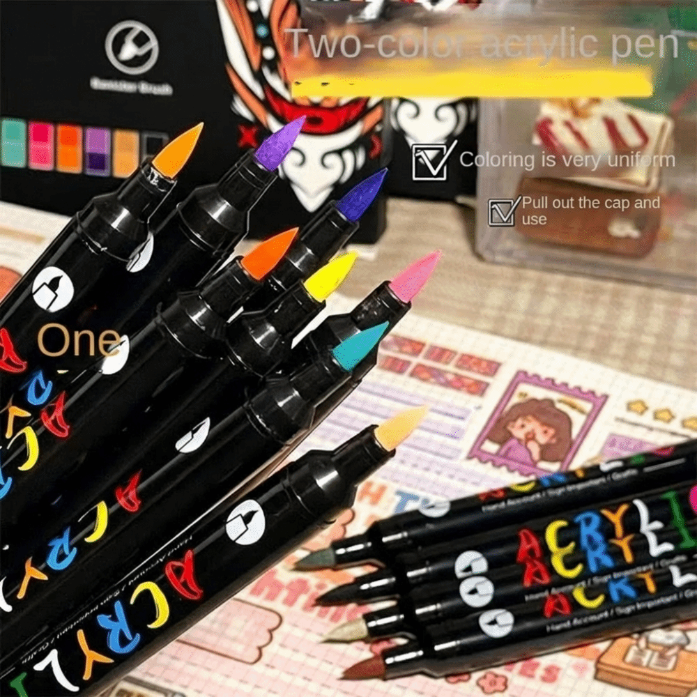 أقلام تلوين مزدوجة الطرف بـ 24 - مراجعة Illustration Marker Set وسعره