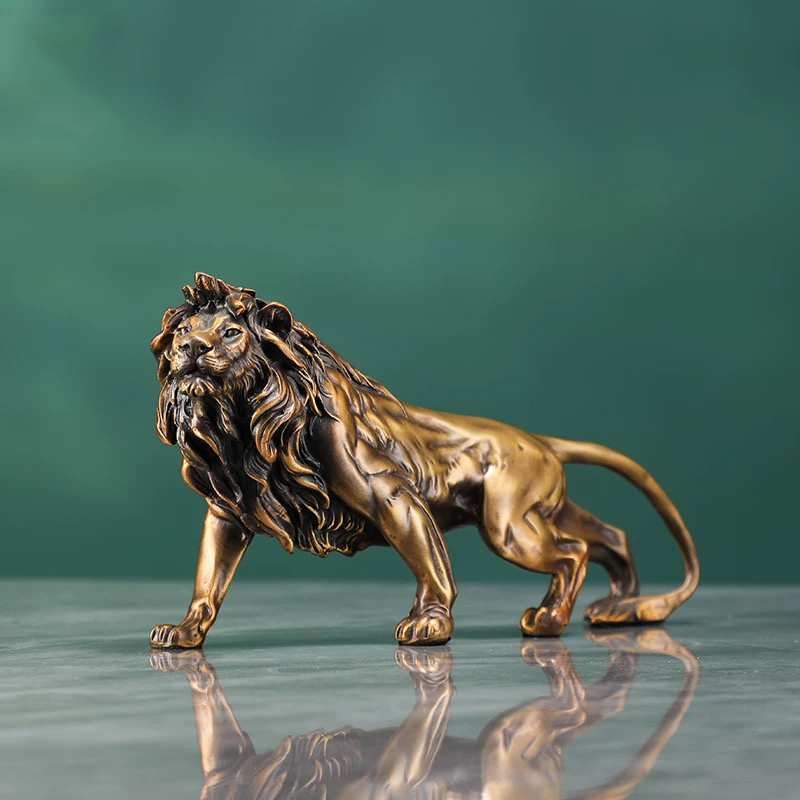 زخرفة منحوتة الأسد النحاسي ، ا - مراجعة Art Craft Lion وسعره