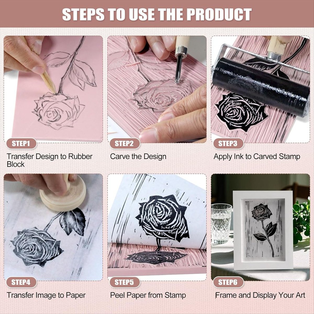 A79G كتل لينوليوم مطاطية للطبا - مراجعة Linocut Carving Tool وسعره