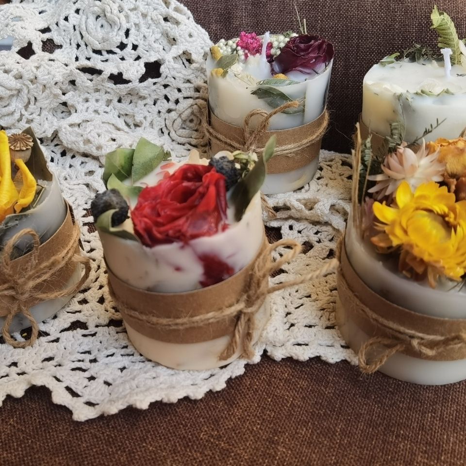 شمعة عطرية على شكل زهرة مجففة  - مراجعة Soy Candle Fragrance Oil وسعره